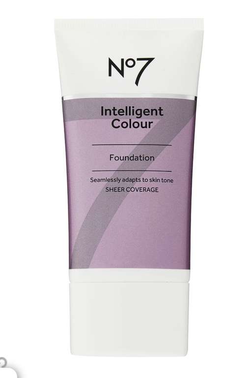 Boots No 7 Intellegent foundation half price with code now also 3 for 2 making it £16.95 for 3