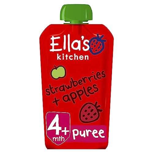 Ella's Kitchen Stage 1 From 4 Months Organic Apple and Strawberry 120 g (Pack of 7) £2.28 @ Amazon