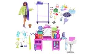 Barbie Extra Doll & Vanity Playset with Puppy & Accessories C&C