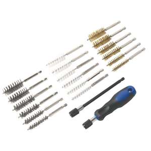 Tooltime 20Pc 1/4" Hex Twist Wire Wheel Brush Part Cleaning Rust Remover Set w/code sold by Tool Time UK