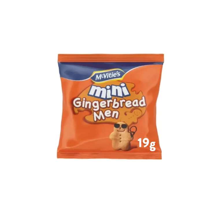 McVitie's Minis Bulk Box Biscuits - Gingerbread Men, Iced Gems and Penguins, 572 g (28 Packs) (S&S £5.58)