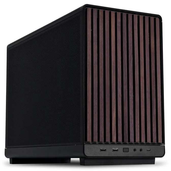 Lian Li A3 mATX Wooden Edition PC case MD Walnut Black B GRADE (B Grade - Returned)