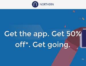 50% off New Customers Northern via Mobile App with discount code