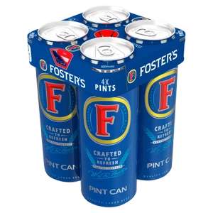 4x568ml Pint Cans of Fosters
