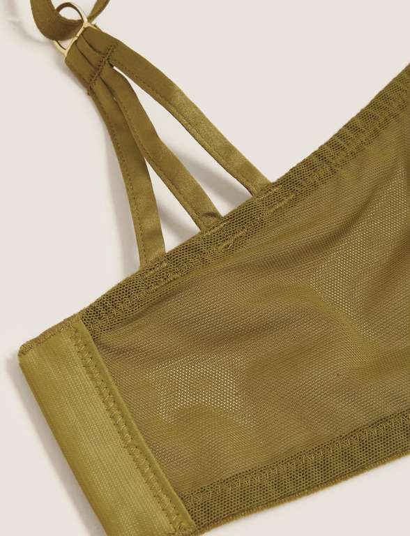 AUTOGRAPH Amalfi Embroidery Longline Plunge Bra (in Chartreuse) - £8.50 + Free Click & Collect - @ Marks & Spencer