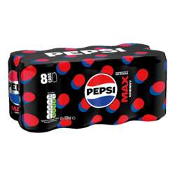 Pepsi Max No Sugar Cola Cans 8x330ml - (£1.75 Cashback via Shopmium App)