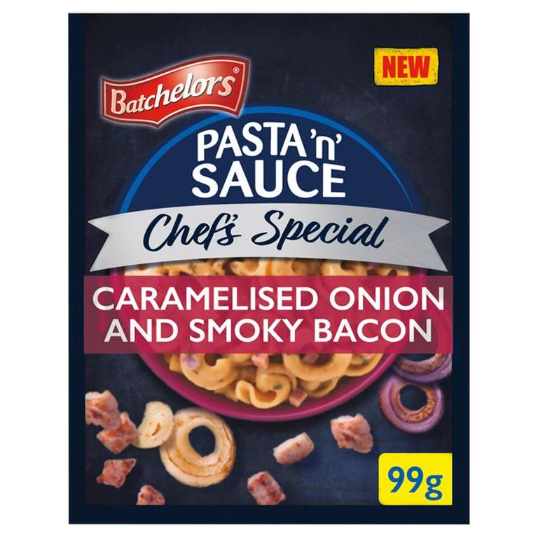 Batchelors Pasta & Sauce Caramelised Onion / Smoky Bacon/Creamy Four Cheese 99G 60p Via Cashback @ Shopmium