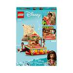 LEGO 43210 Disney Princess Moana's Wayfinding Boat Toy with Moana and Sina Mini-Dolls plus Dolphin Figure