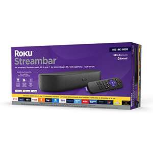 Roku Streambar | HD/4K/HDR Streaming Media Player and Soundbar, Black - £99.99 Delivered @ Amazon