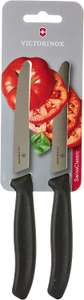Victorinox 11 cm Swiss Classic Serrated Edge Tomato/Utility Knife in Blister Pack, Set of 2, Black £7.49 @ Amazon