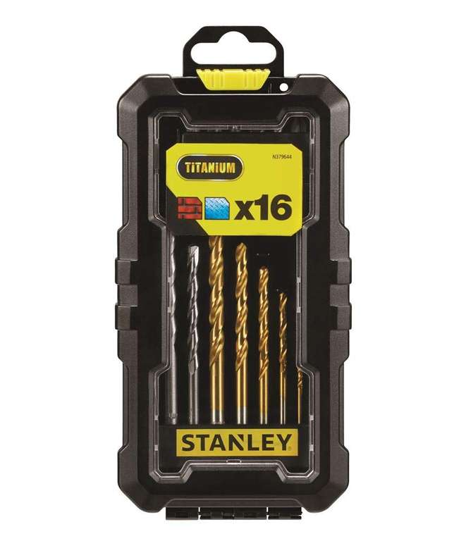 Stanley 16 Piece Drilling And Screwdriving Set Metric