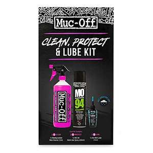 Muc-Off Clean, Protect & Lube Kit - Essentials To Clean, Protect And Lube Your Bicycle - Includes Muc-Off Bike Cleaner