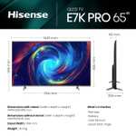 Hisense 65 Inch QLED Gaming TV 65E7KQTUK PRO - 144Hz VRR, HDMI 2.1, Freesync Premium, Quantum Dot Colour