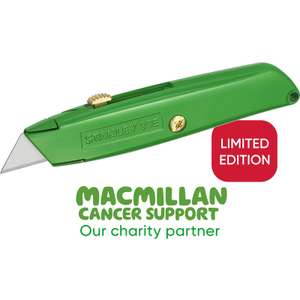 Stanley 99E Charity Knife Macmillan with £1 Donation - £5.99 + Free Collection @ Toolstation