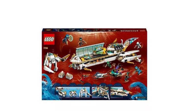 LEGO NINJAGO Hydro Bounty Submarine Toy Building Set 71756 (Free C&C)