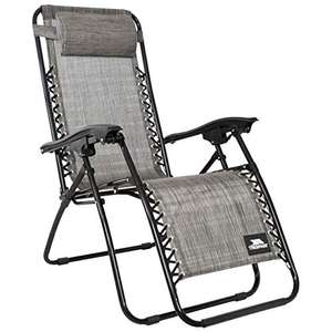 Trespass Reclining Sun Lounger Folding Garden Chair Recliner with Padded Head Pillow Zero Gravity - Sold By Trespass