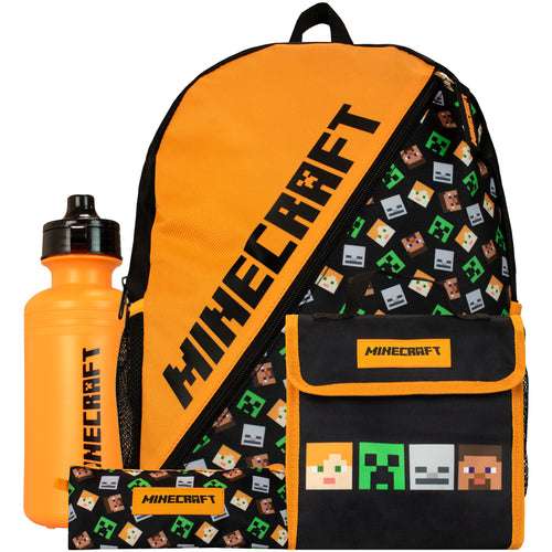 Minecraft Backpack 4 piece set orange or pink and green - £15.95 (+£5.95 Delivery) @ Character