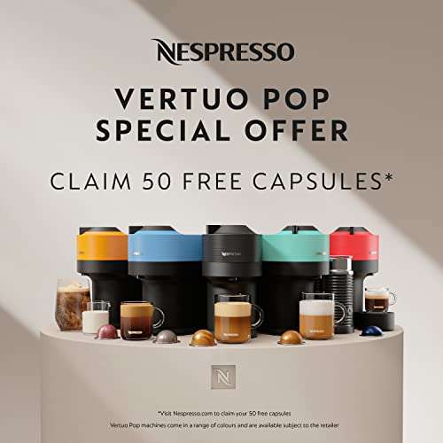 Nespresso Vertuo Pop Coffee Pod Machine by Krups, Coconut White, XN920140 - £49.00 @ Amazon