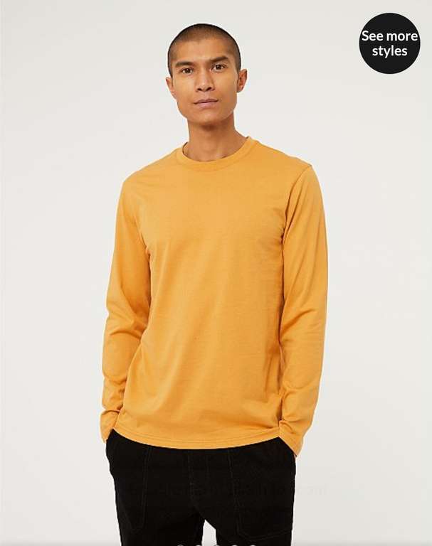 Mustard Plain Long Sleeve Top for £3 + free collection @ George