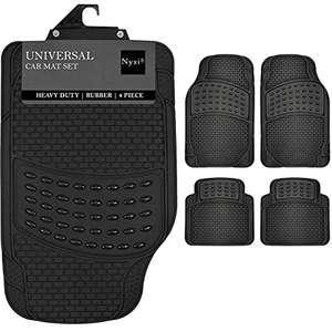 Nyxi 4 Piece Rubber Car Mat Set( Front + Rear ) Universal Non-Slip Deep Dish Heavy Duty - £13.59 sold and dispatched by Nyxi @ amazon