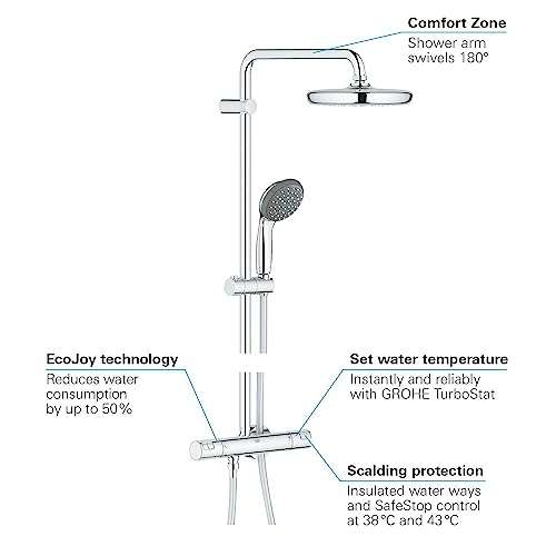 GROHE Vitalio Start 210 - Shower System with Thermostat and Soap Tray £292.07 with code @ Amazon