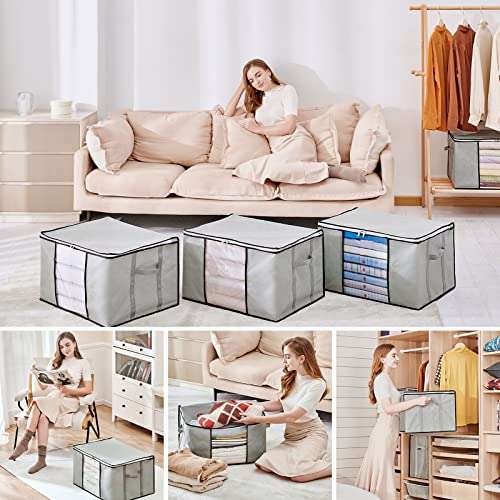 GoMaihe Clothes Collapsible Storage Boxes with Lids - Sold by Fjans with code
