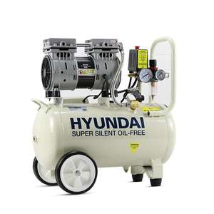 Hyundai 24 Litre Air Compressor, 5.2CFM/118psi, Silenced, Oil Free, Direct Drive 1hp | HY7524 £143.99 @ Hyundai Power Equipment