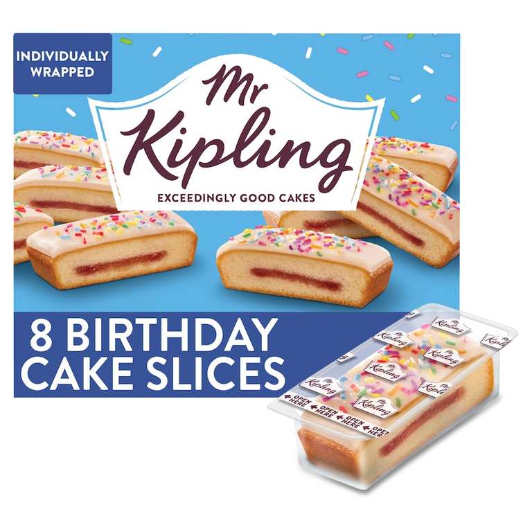 Mr Kipling Birthday Cake Slices 8pk (Instore Wolverhampton Mercury Drive)