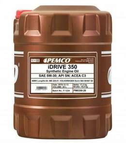 20L drum PEMCO iDRIVE 350 5W-30 AUDI/VW 504 00/507 00 Spec Long Life Engine Oil £51.14 with code @ carousel_car_parts / ebay