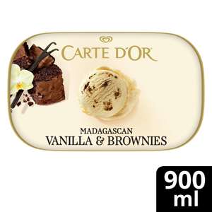 Carte D'or Vanilla & Brownies Ice Cream Dessert Tub 900ml (Gloucester)