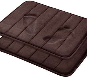 2X Memory Foam Bath Mats Highly Absorbent Chocolate Brown 43x60 cm - £6.99 Sold by Utopia Deals Europe and Fulfilled by Amazon