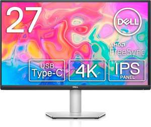 Dell 27" 4K UHD USB-C IPS Monitor S2722QC with Built-in Speakers and Height, Pivot, Swivel, Tilt Adjustability - 3 Yr Warranty (with code)