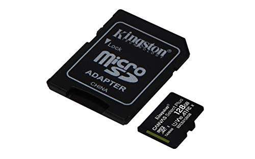 Kingston Canvas Select Plus microSD Card SDCS2/128 GB Class 10 (SD Adapter Included)