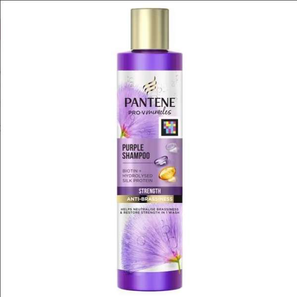 Pantene Purple Hair Shampoo Strength & Antibrassiness 225ml (Members Price) + Free Click & Collect (Limited Locations)