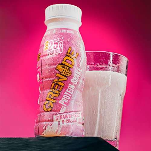 Grenade High Protein Shake, 8 x 330 ml - Strawberries and Cream £14.99 on Amazon (£13.49/£11.49 using Subscribe & Save/voucher )