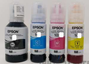 Epson EcoTank Ink Bottle Refills: Yellow 102 / 104, Cyan, Magenta - £4.99 - Black £9.99 - Free C&C
