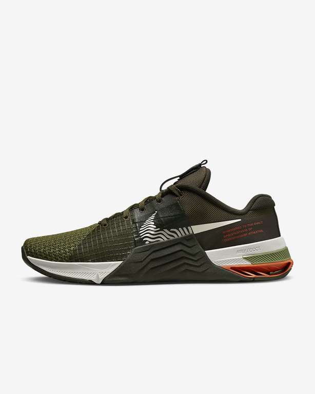 Nike Metcon 8 mens training shoes colours Cargo Khaki and Mint Foam/Volt/Ghost £68.97 @ Nike (Select sizes)