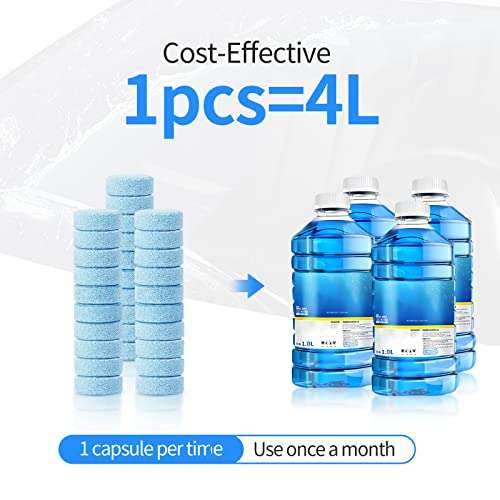 Concentrated Screenwash tablet, 1 = 4Ltr - 30 tablet (120Ltr) - £5.99 or 100 Tablet (400Ltr) - £9.59 sold by huagnagling @ Amazon