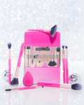 Makeup Revolution The Brush Edit Gift Set, 7 Brushes For Eyes, Highlighter & Face, 1 Sponge For Blending