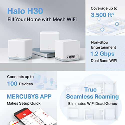 Mercusys AC1200 Whole Home Mesh Wi-Fi System | hotukdeals