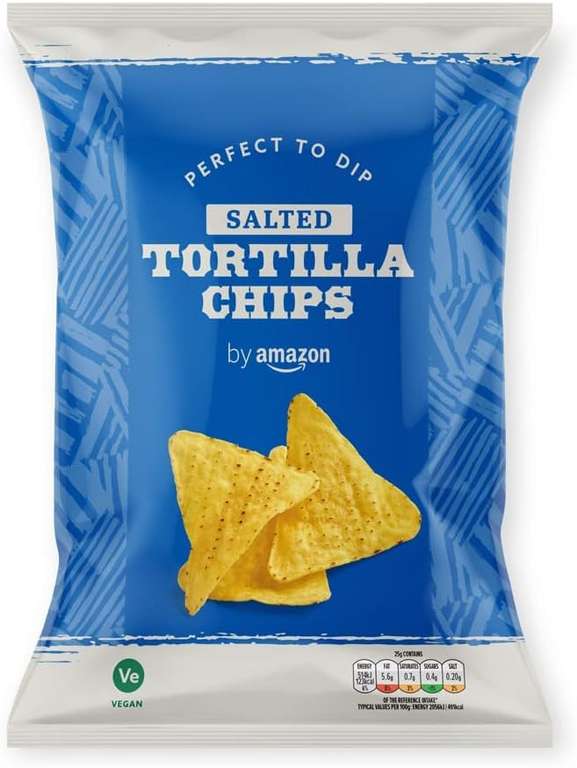 by Amazon Tortilla Chips Lightly Salted, 175g S&S £0.82p