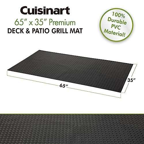 Cuisinart CGMT-300 Premium Deck and Patio BBQ Grill Mat, 65” x 35"
