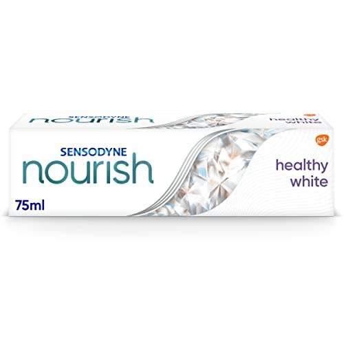 Sensodyne Nourish Healthy White Toothpaste For Sensitive Teeth Vegan Friendly 75ml (£2.38/£2.12 Subscribe&Save) + 5% off Voucher on 1st S&S
