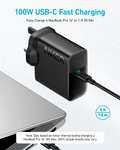Anker USB C Plug, 100W MacBook Pro Charger, Foldable Fast Charger (inc 5ft USB C to USB C Cable) with voucher - Sold by AnkerDirect UK / FBA