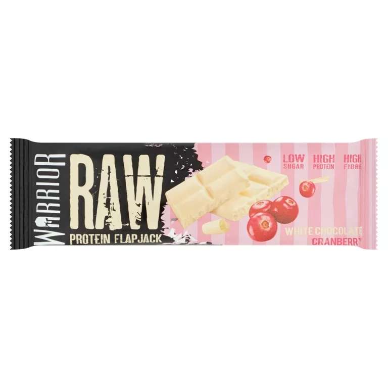Warrior Raw High Protein Flapjacks, Variety Of Flavours 75G x 2