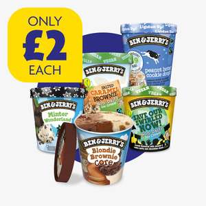Ben & Jerry's 465ml various ice-creams & non-dairy tubs - £2 each instore at Heron Foods (Liscard)
