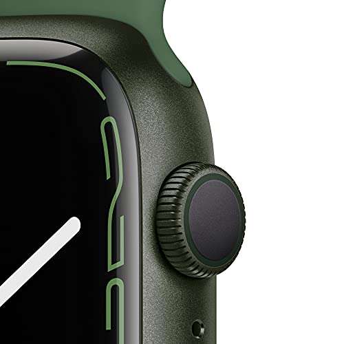 Apple Watch Series 7 (GPS, 41mm) - Green Aluminium Case with Clover Sport Band, Regular - £298 @ Amazon