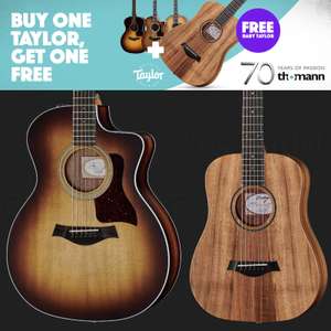 Taylor 214ce-KSB Acoustic Guitar + Free Baby Taylor-e BTe Koa Acoustic Guitar