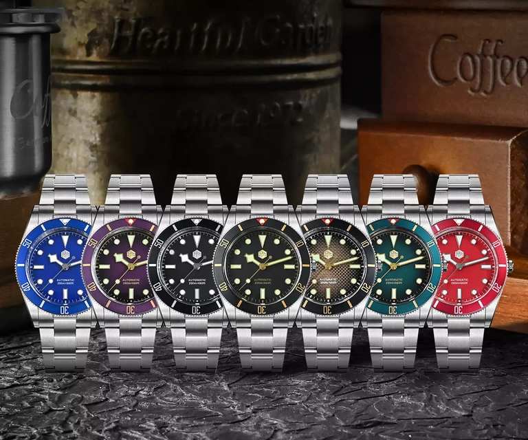 San Martin SN0138 37mm BB54 Vintage Men Diver Watch ( £158.32 ex-VAT / 8 colours / ST2130 / 200M )w/c+PayPal@San Martin Official Store