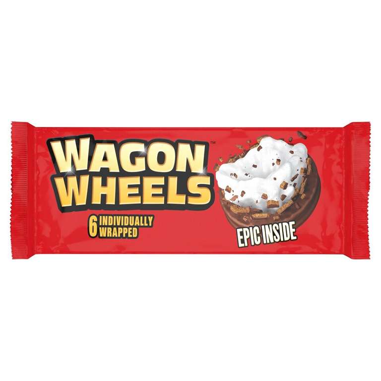Wagon Wheels Original Biscuit 6 Pack £1 clubcard price @ Tesco